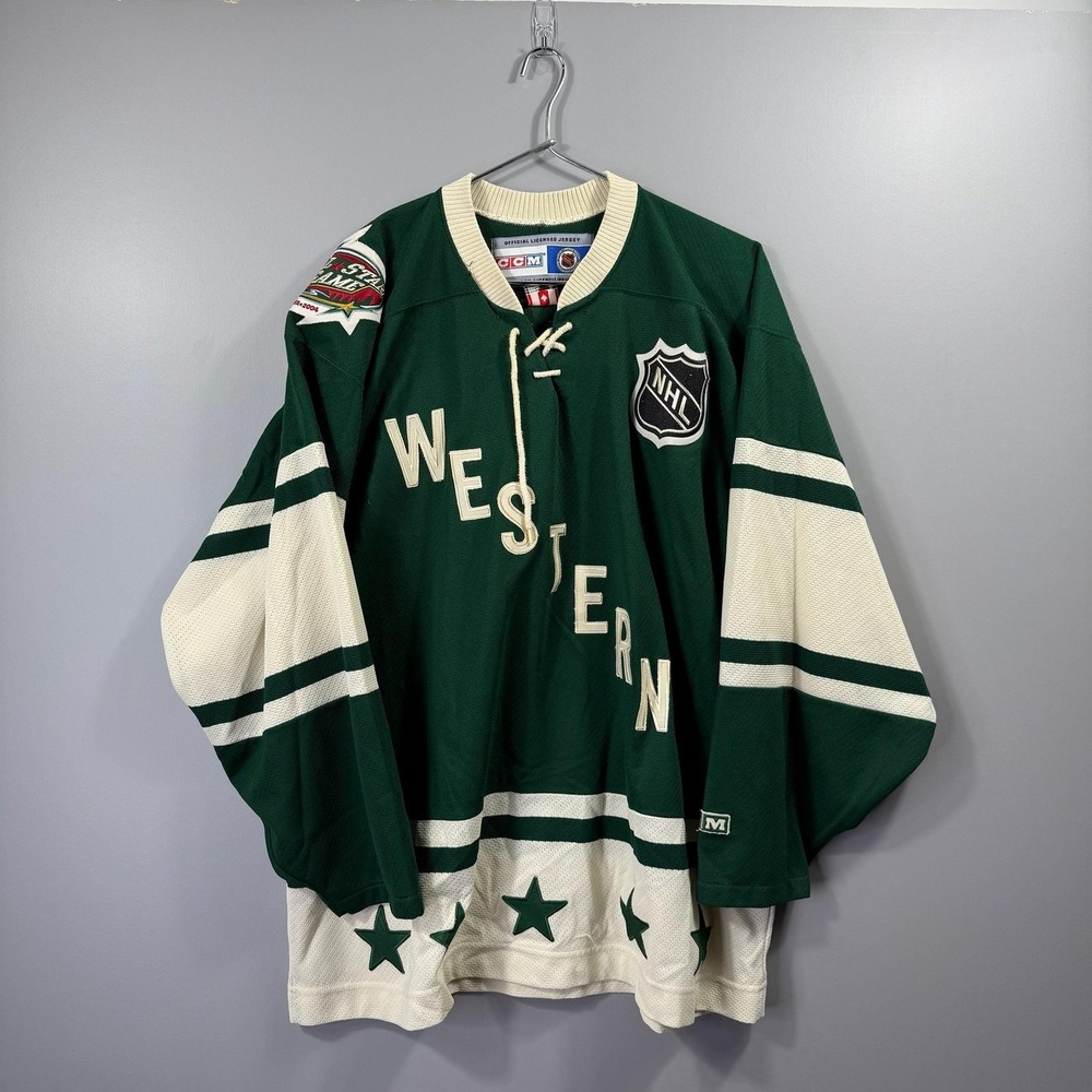 Vintage Western Conference All-Stars Jersey Mens XL Green NHL Hockey CCM 2004